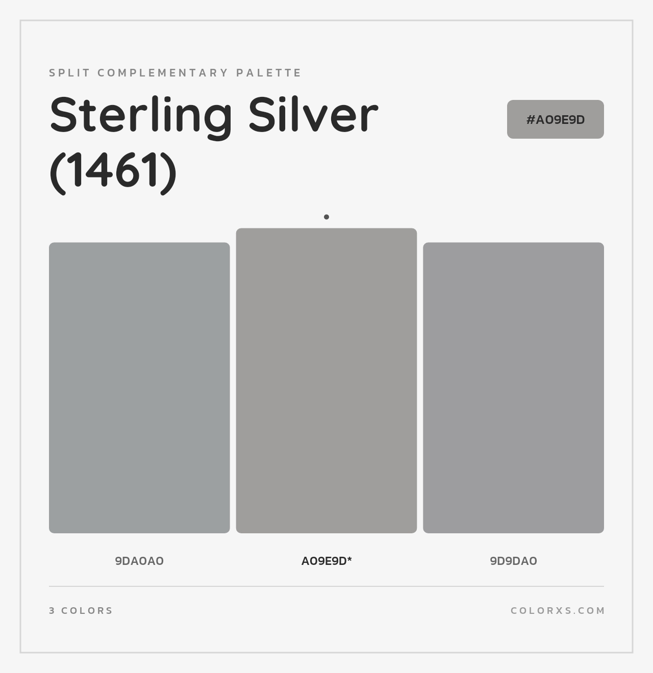 Sterling Silver (1461) - Split-Complementary Color Palette