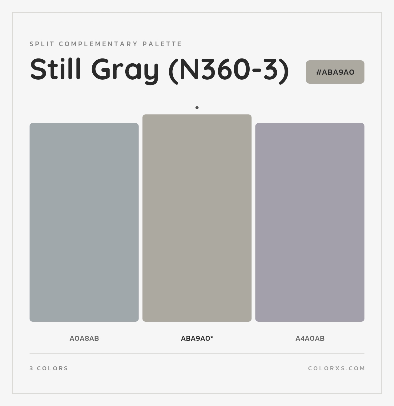Still Gray (N360-3) - Split-Complementary Color Palette