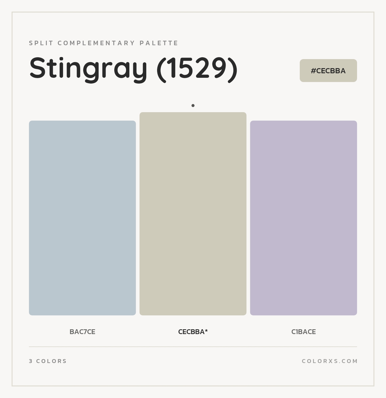 Stingray (1529) - Split-Complementary Color Palette