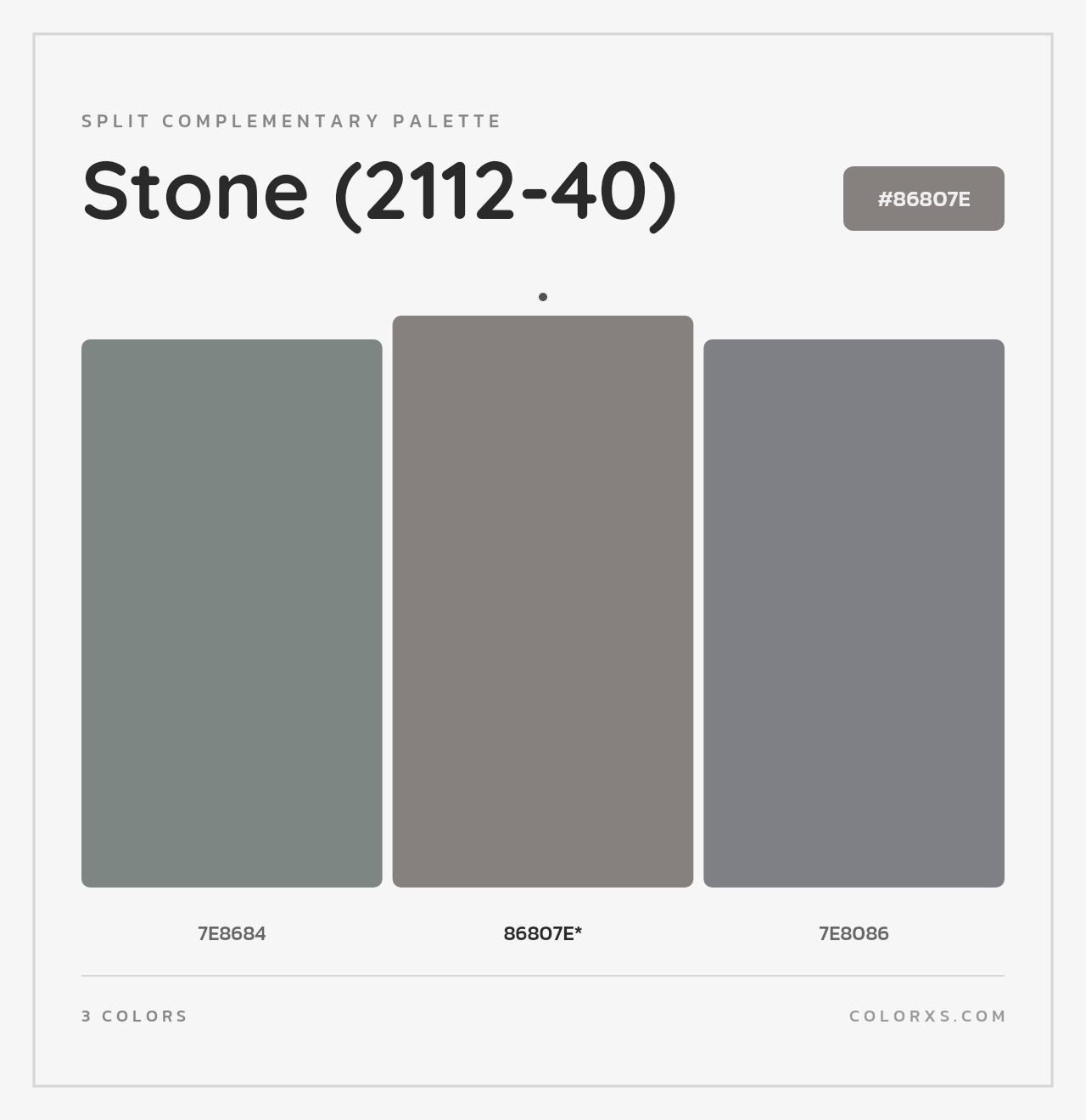 Stone (2112-40) - Split-Complementary Color Palette