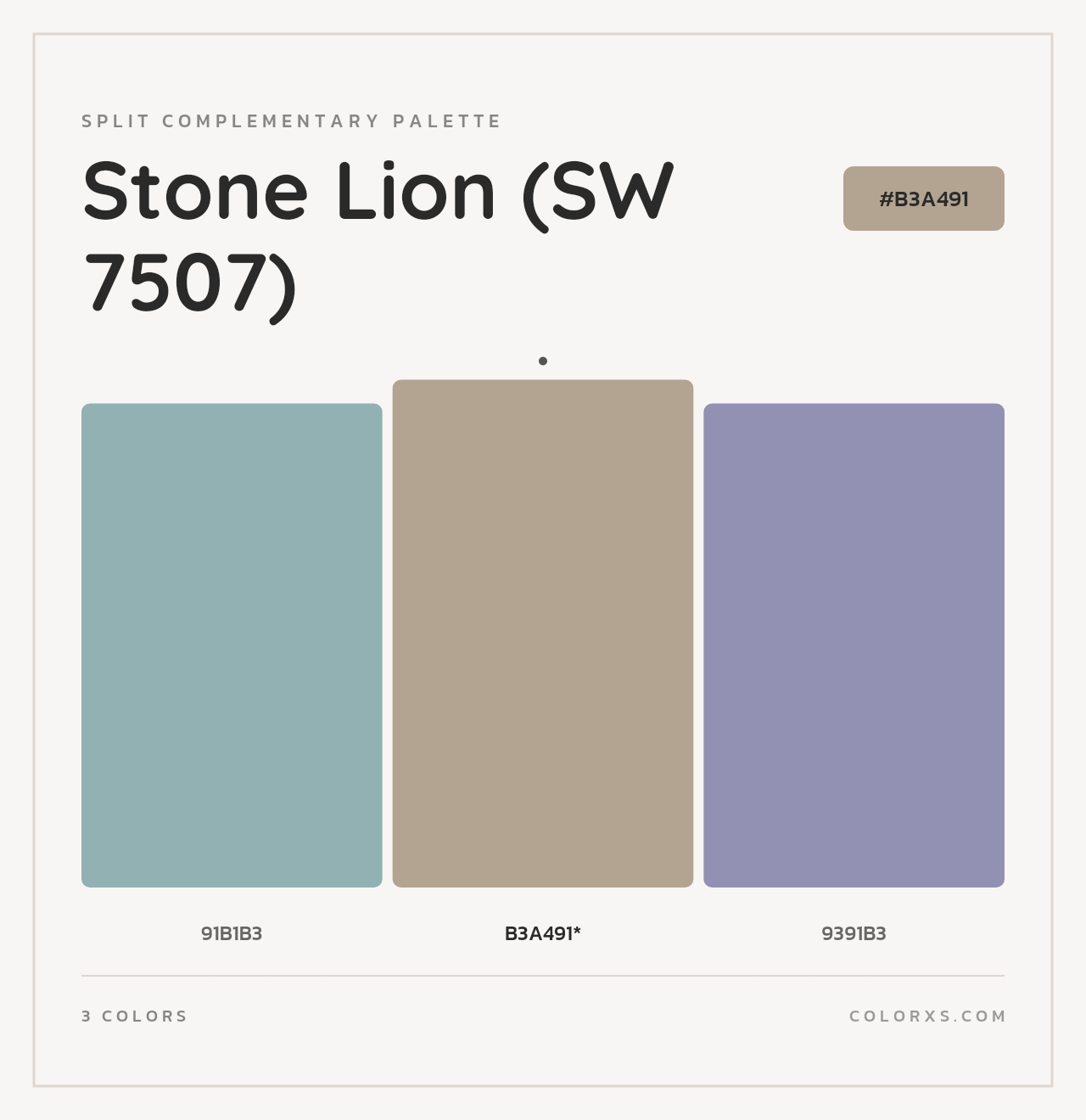 Stone Lion (SW 7507) - Split-Complementary Color Palette
