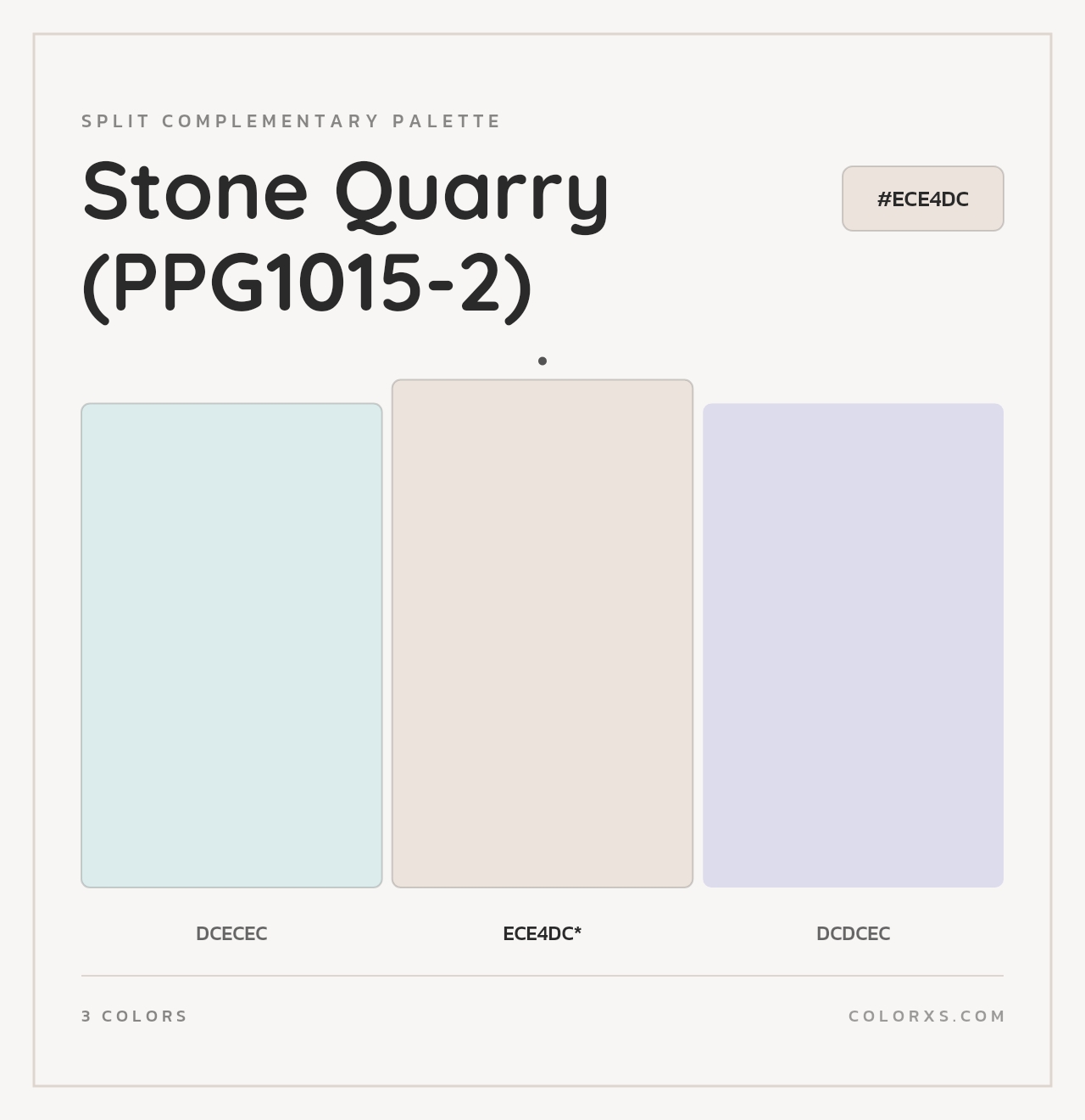 Stone Quarry (PPG1015-2) - Split-Complementary Color Palette