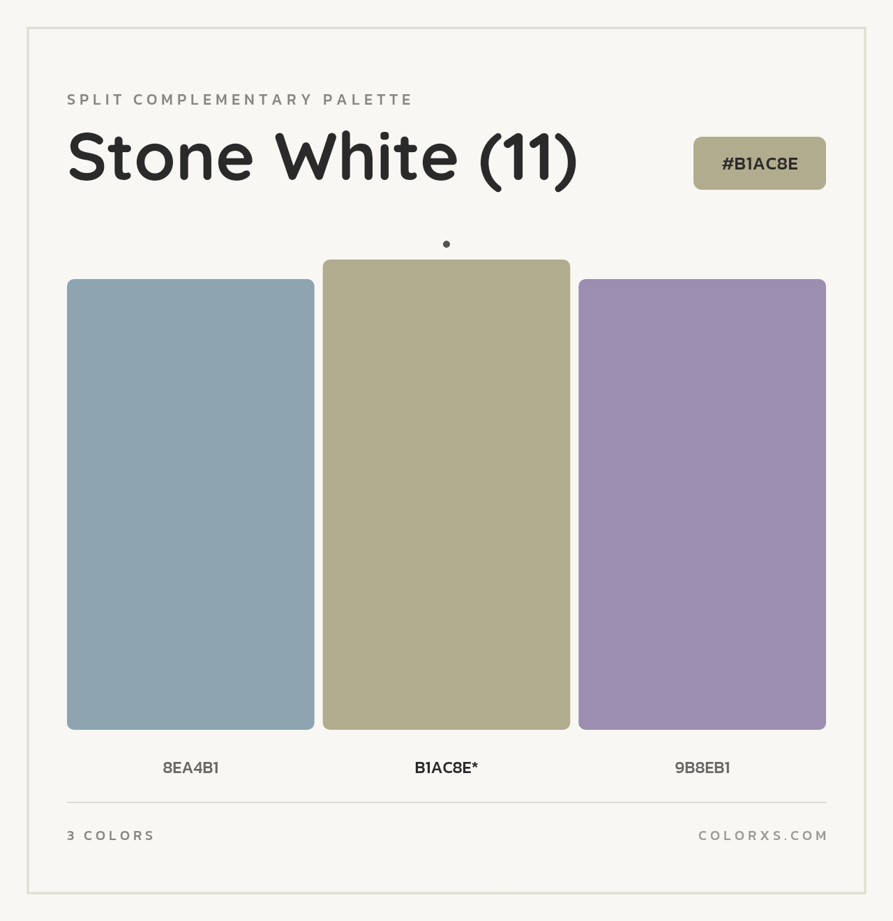 Stone White (11) - Split-Complementary Color Palette