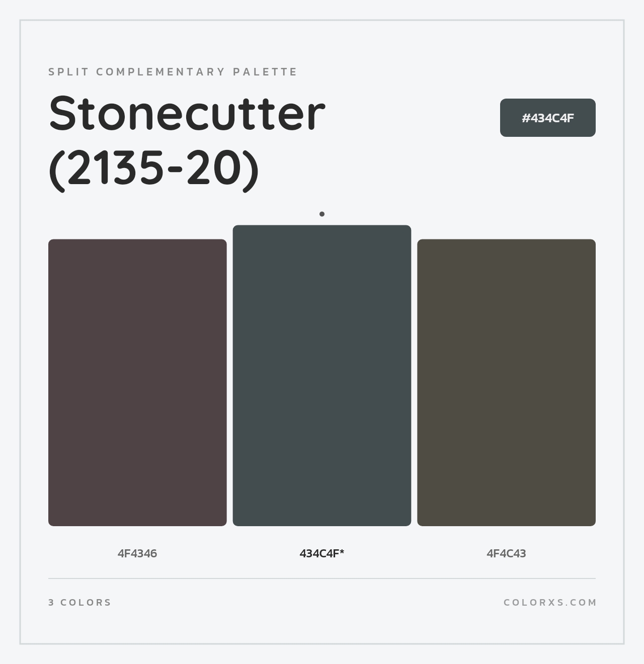 Stonecutter (2135-20) - Split-Complementary Color Palette