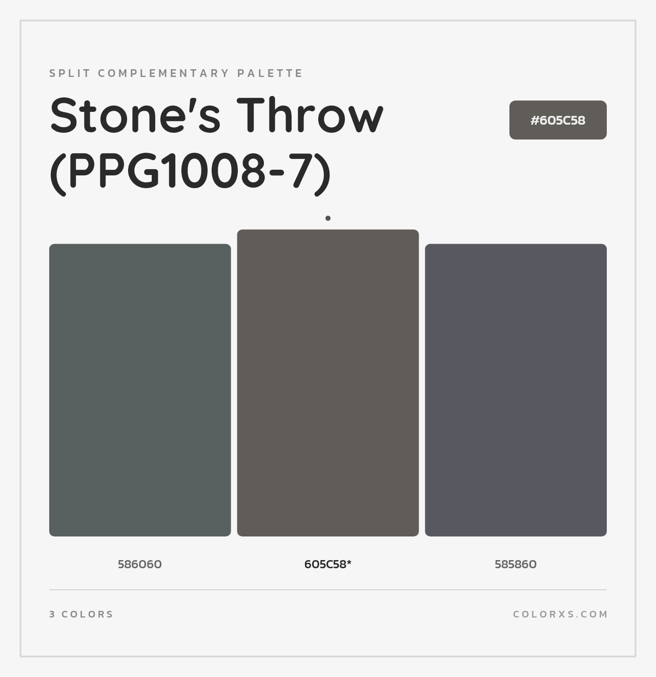 Stone's Throw (PPG1008-7) - Split-Complementary Color Palette