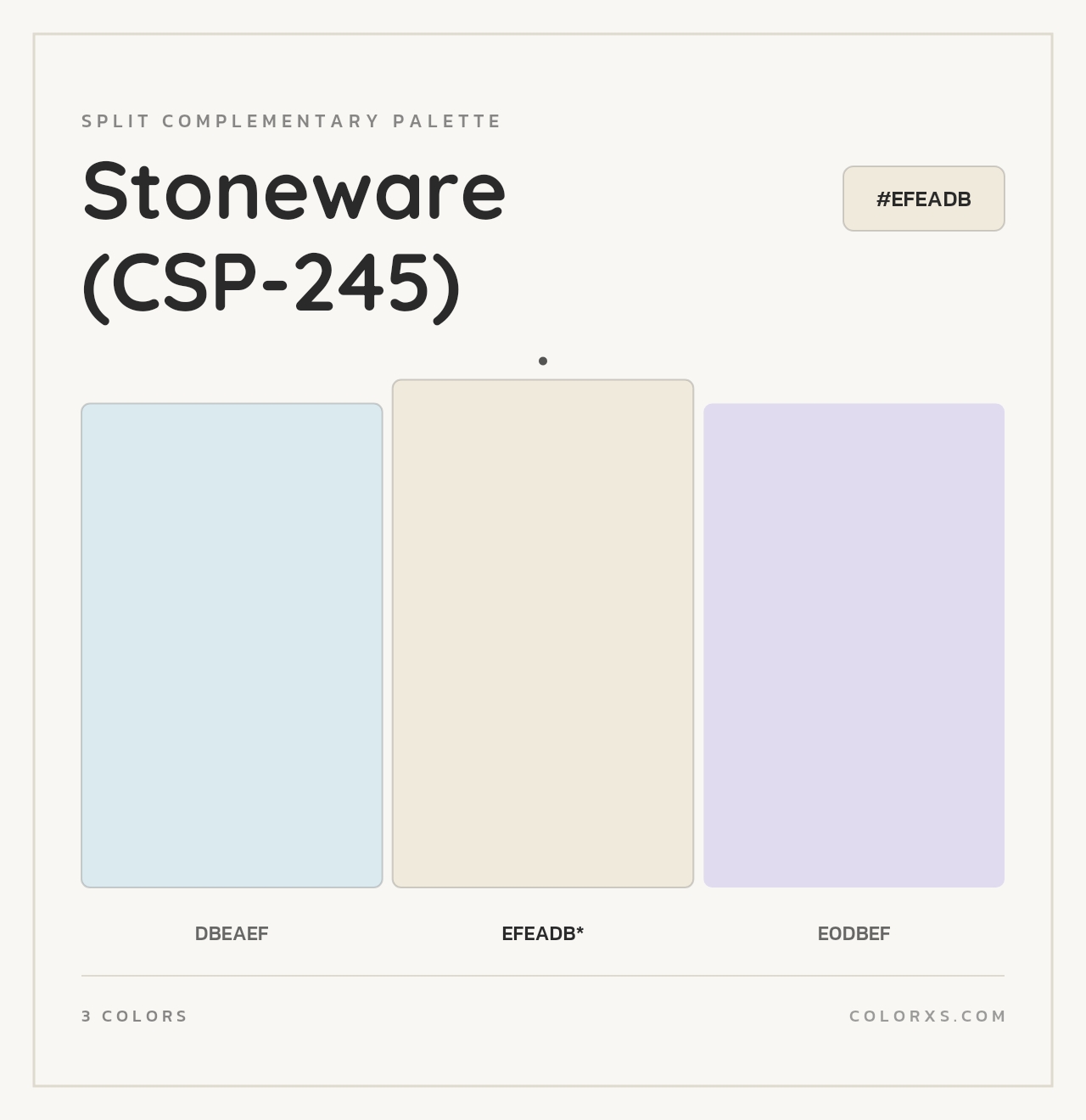 Stoneware (CSP-245) - Split-Complementary Color Palette