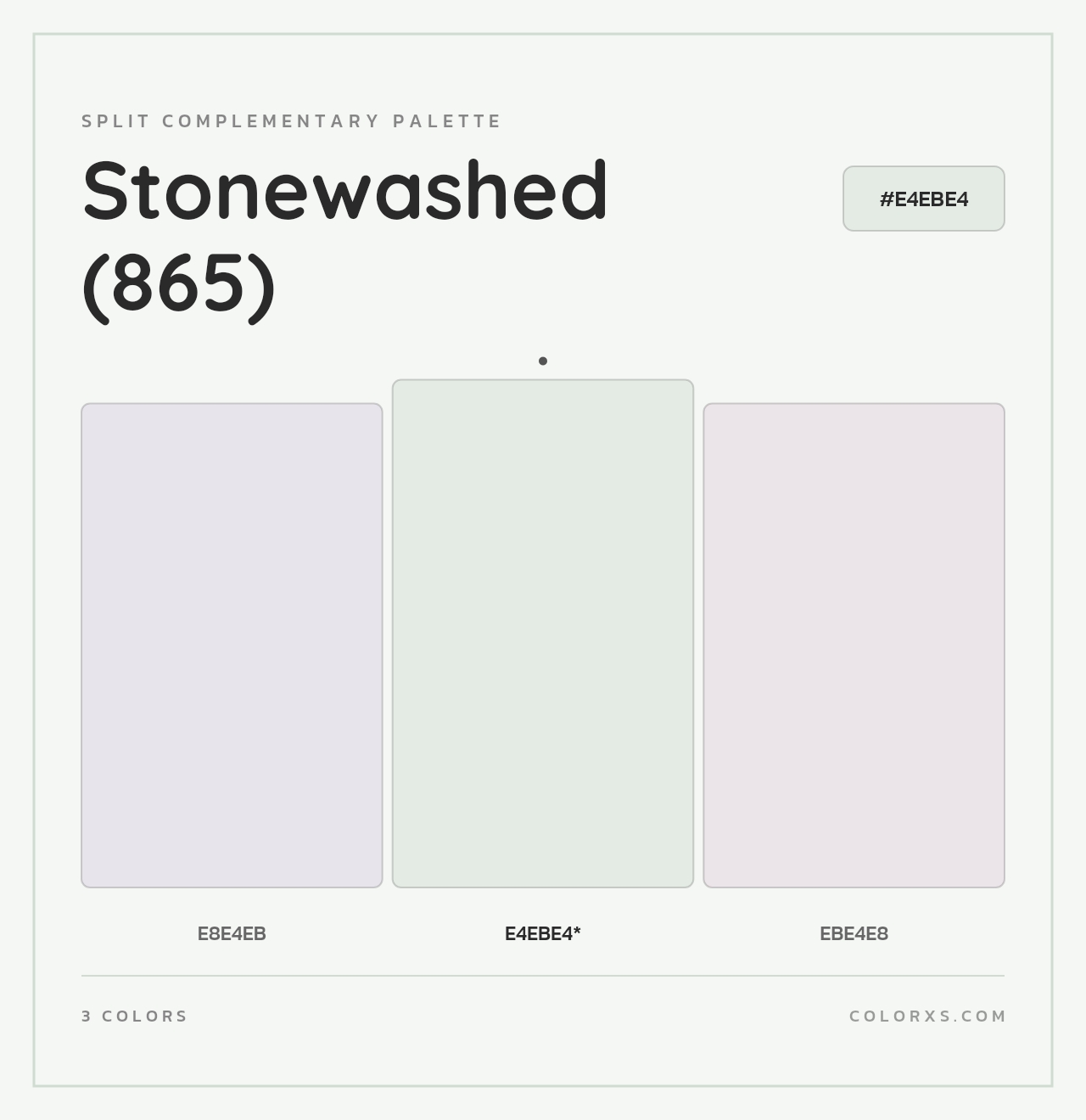 Stonewashed (865) - Split-Complementary Color Palette
