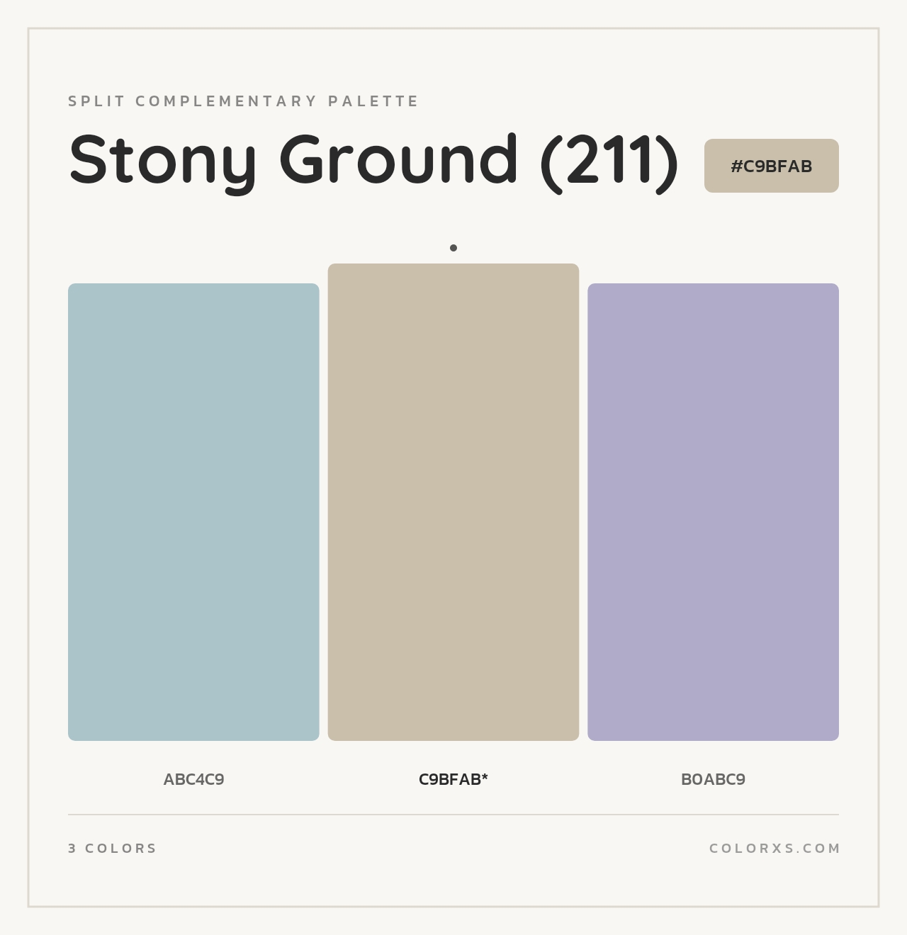Stony Ground (211) - Split-Complementary Color Palette