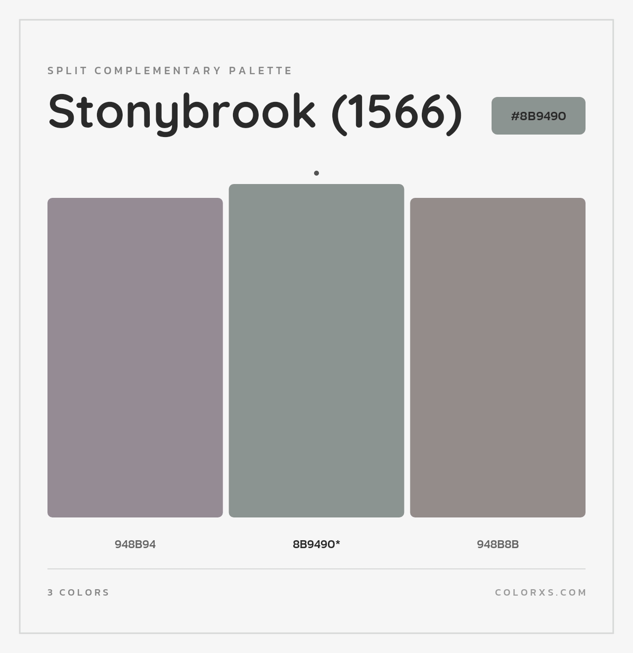 Stonybrook (1566) - Split-Complementary Color Palette