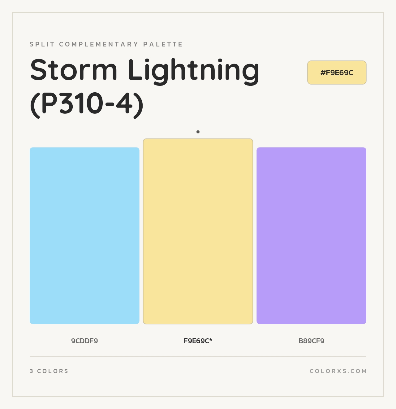 Storm Lightning (P310-4) - Split-Complementary Color Palette