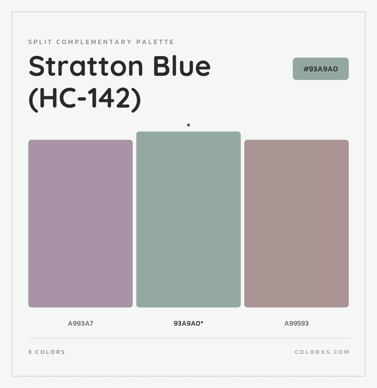 Stratton Blue (HC-142) - Split-Complementary Color Palette