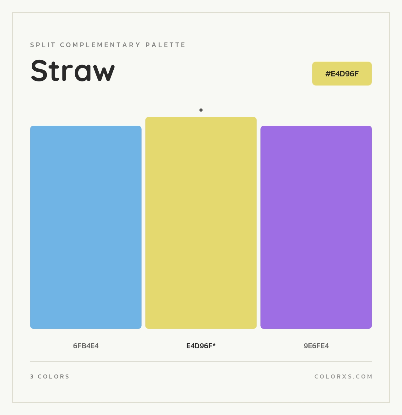 Straw - Split-Complementary Color Palette