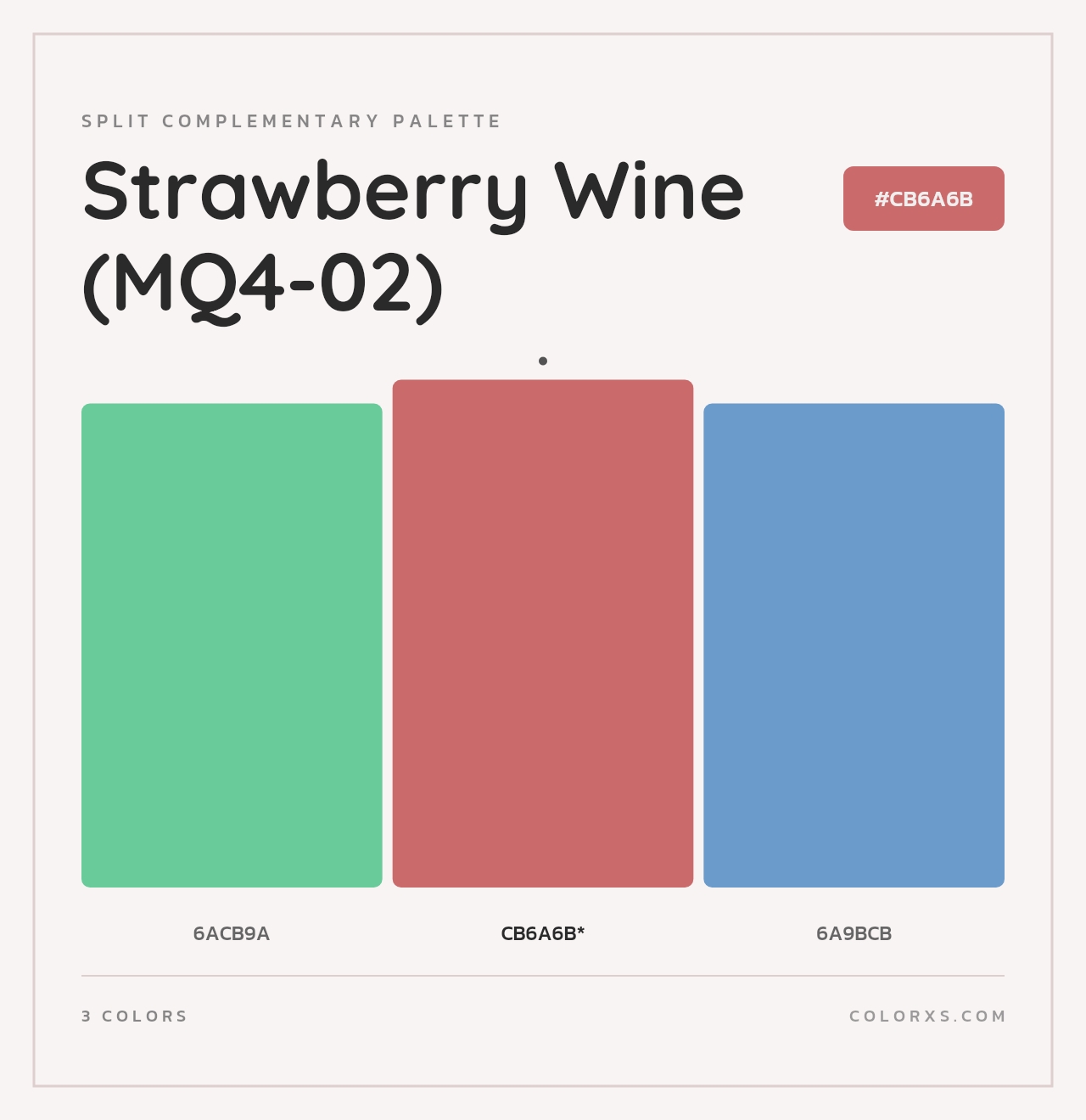 Strawberry Wine (MQ4-02) - Split-Complementary Color Palette