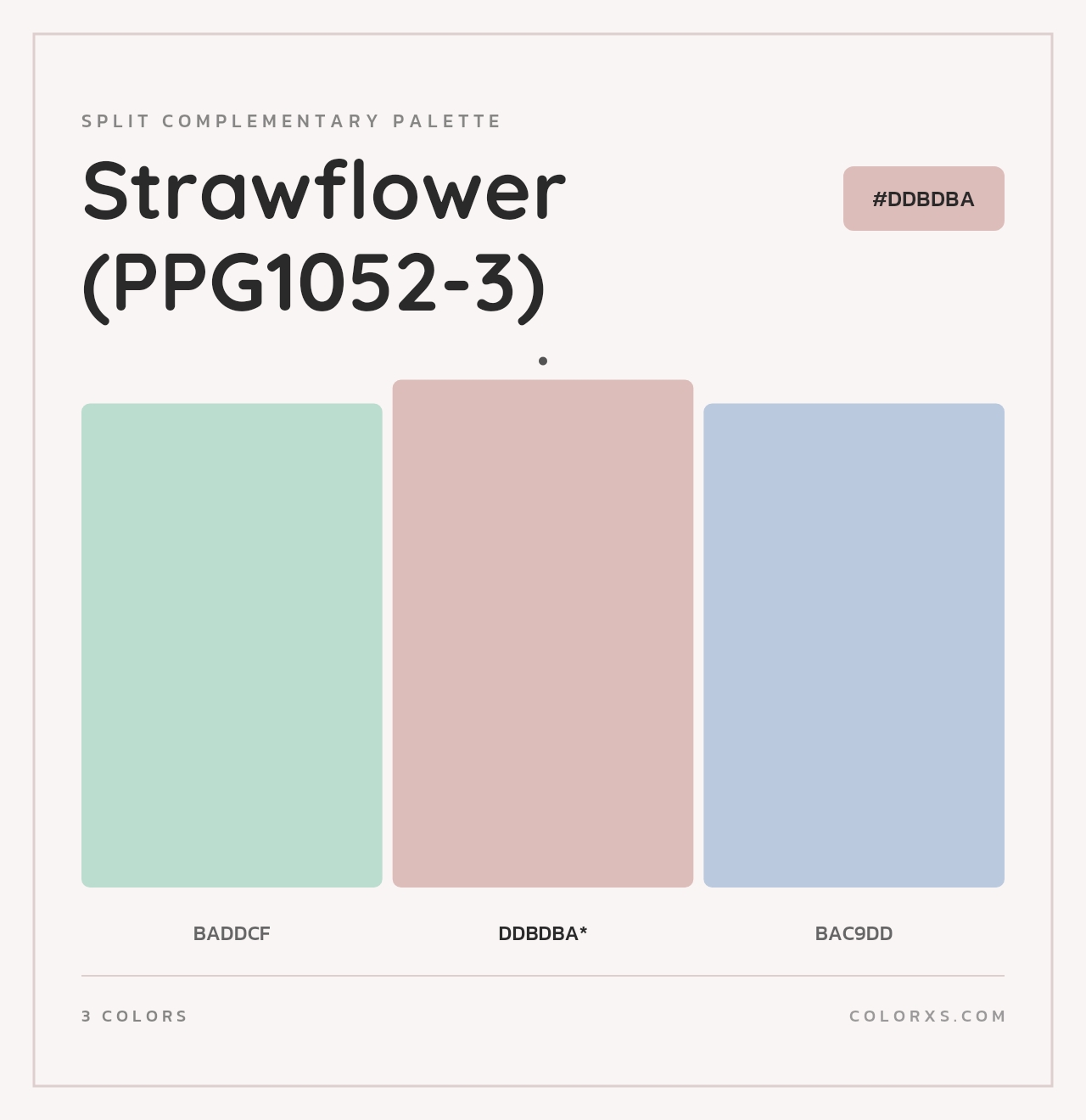 Strawflower (PPG1052-3) - Split-Complementary Color Palette