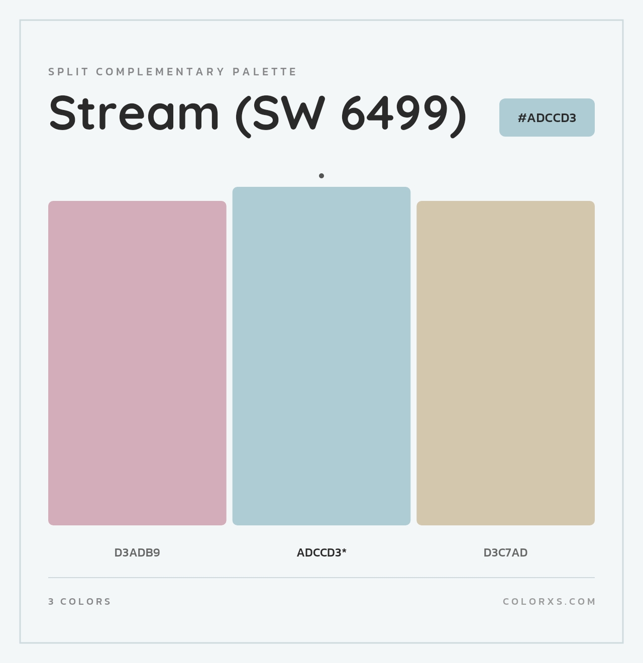 Stream (SW 6499) - Split-Complementary Color Palette