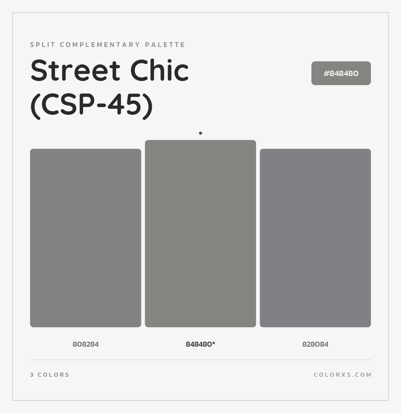 Street Chic (CSP-45) - Split-Complementary Color Palette