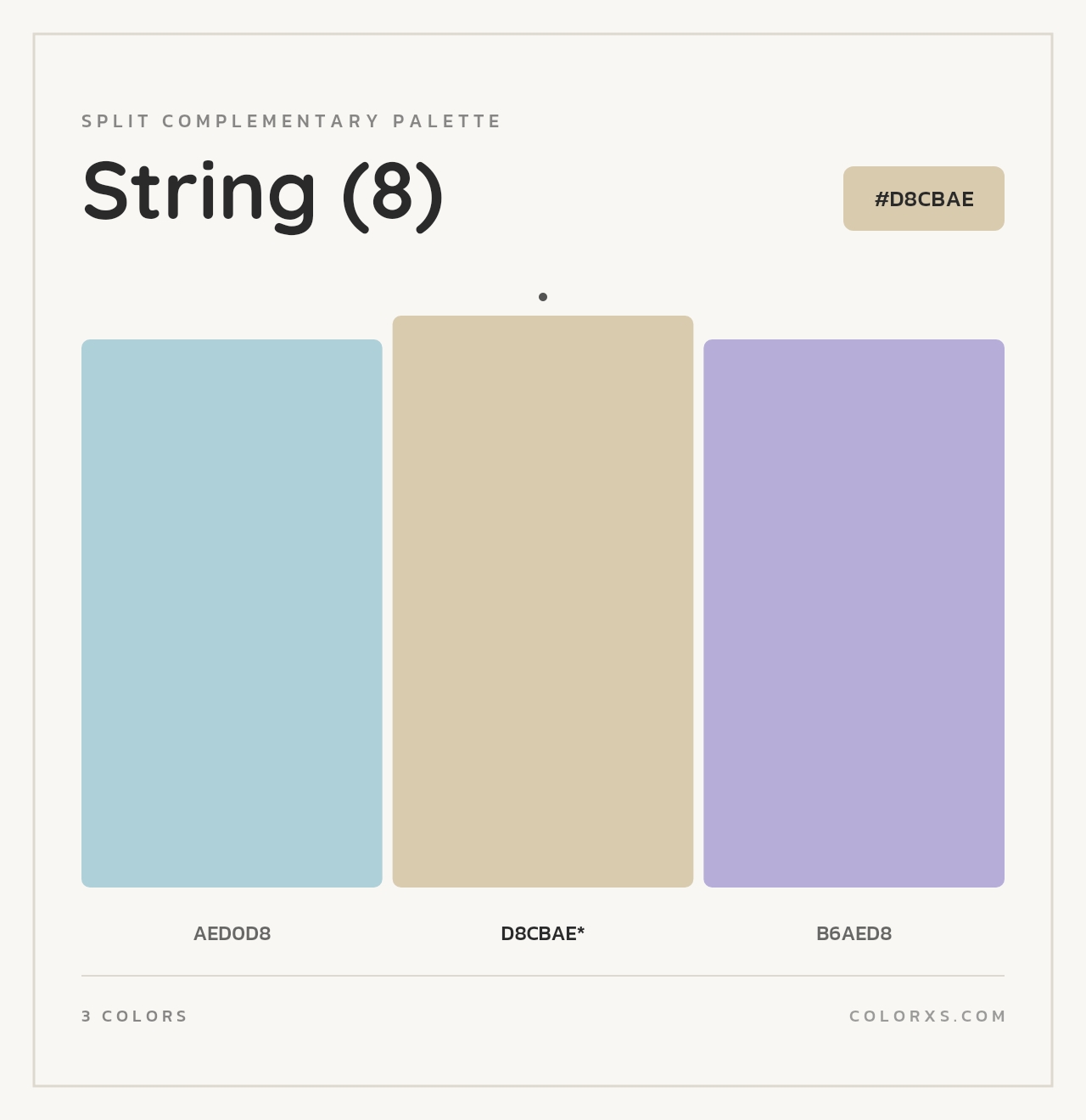 String (8) - Split-Complementary Color Palette