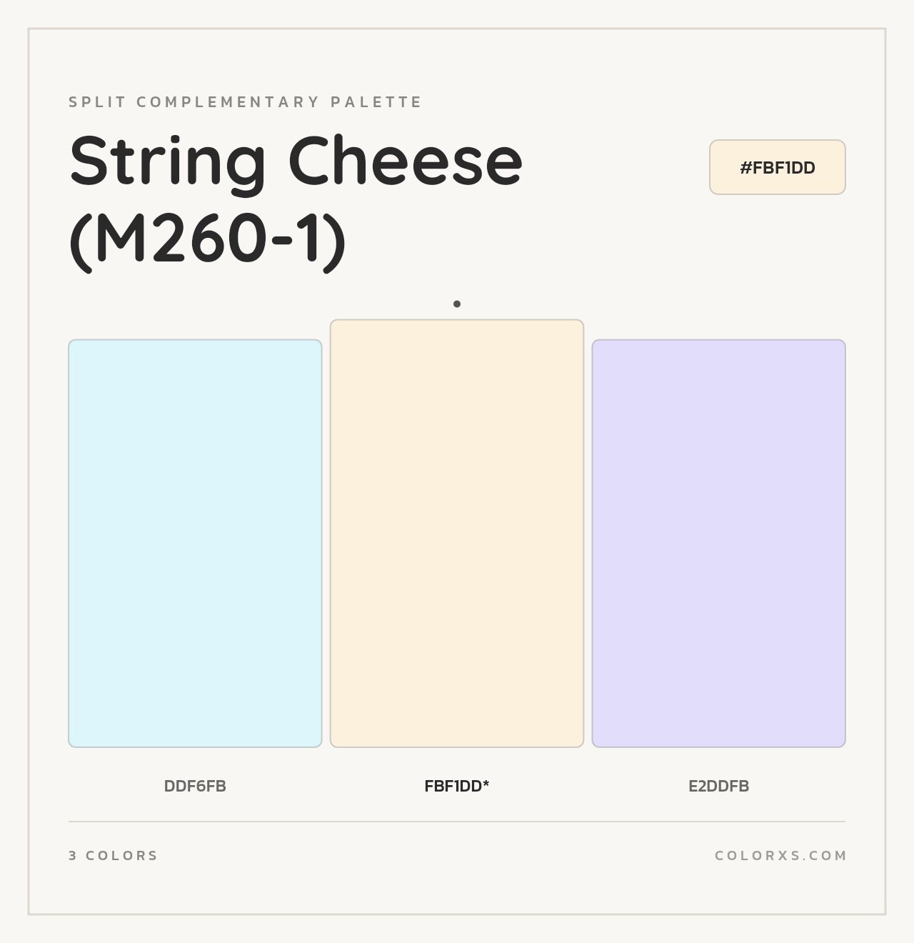 String Cheese (M260-1) - Split-Complementary Color Palette