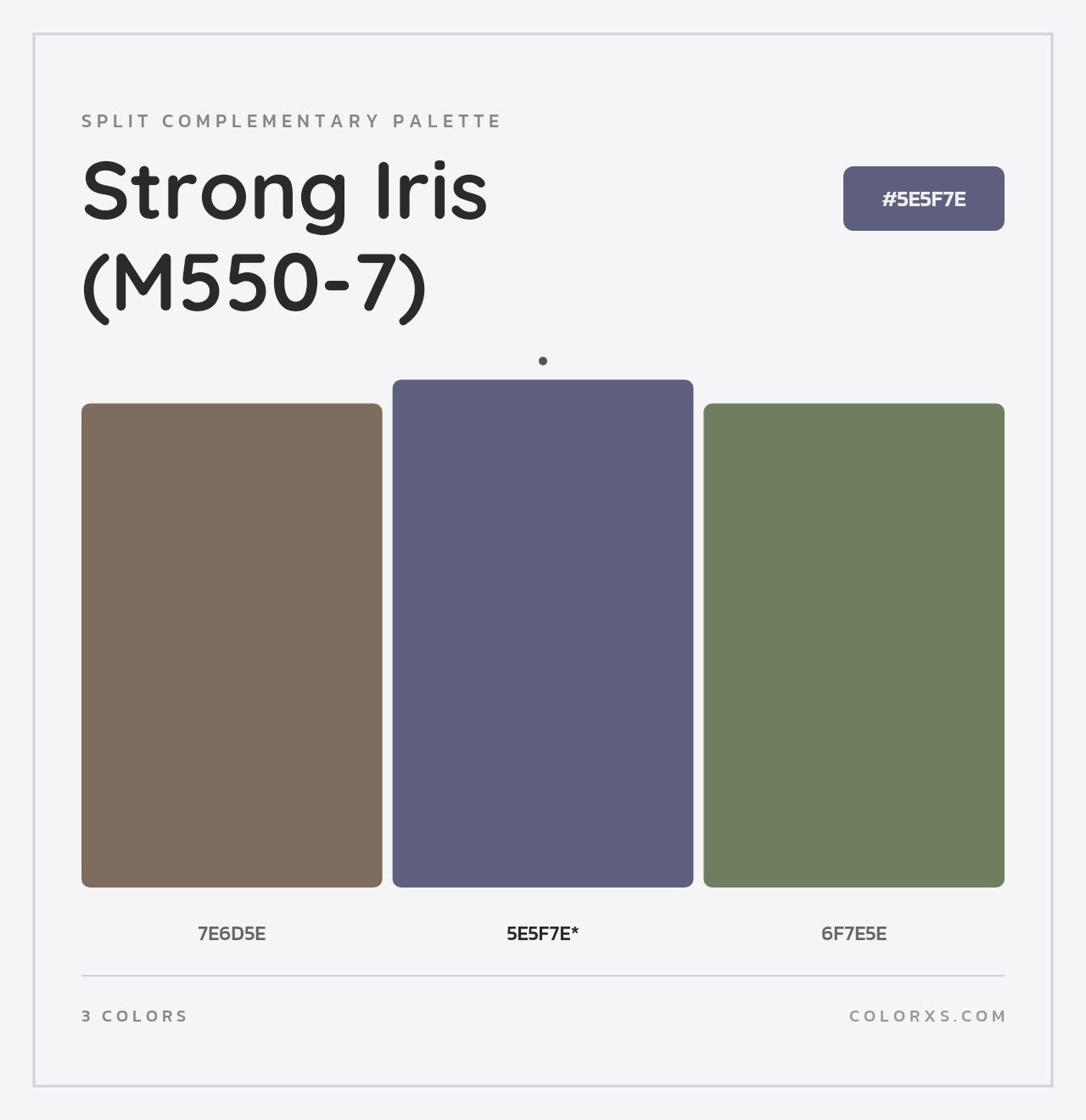 Strong Iris (M550-7) - Split-Complementary Color Palette