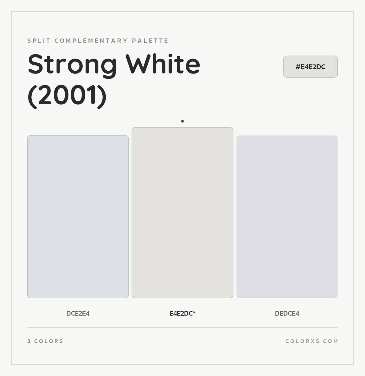 Strong White (2001) - Split-Complementary Color Palette