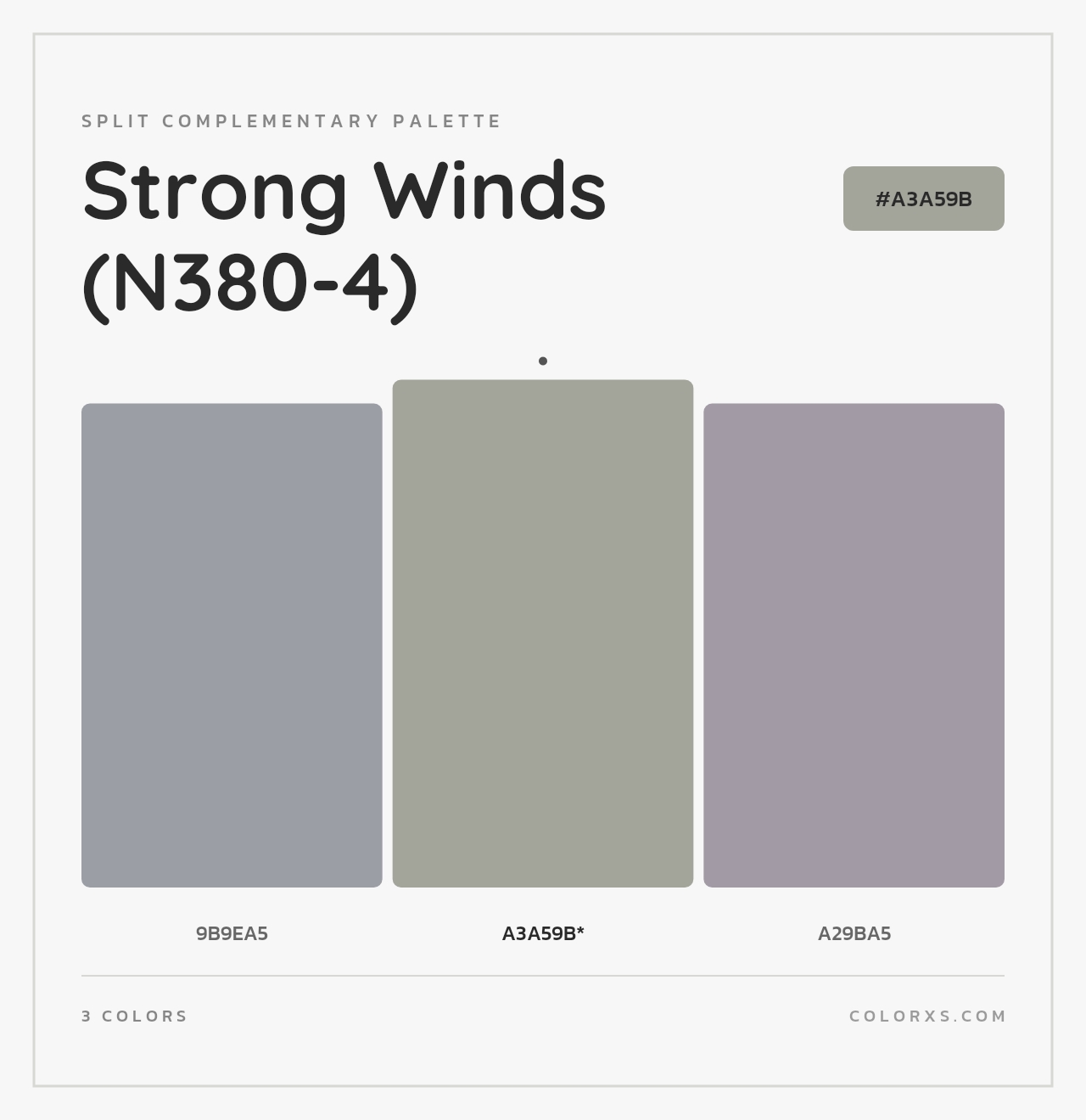 Strong Winds (N380-4) - Split-Complementary Color Palette