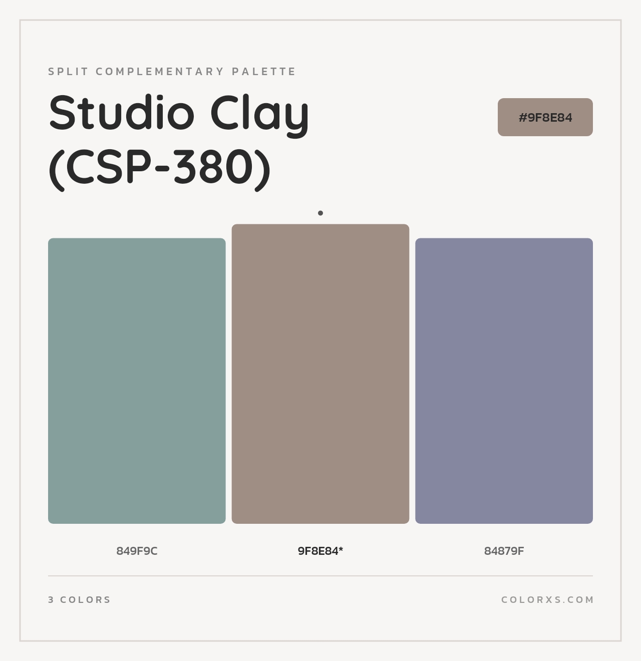 Studio Clay (CSP-380) - Split-Complementary Color Palette