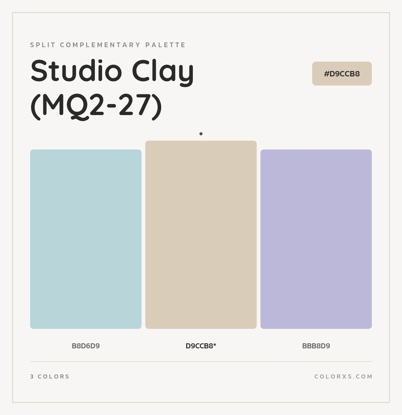Studio Clay (MQ2-27) - Split-Complementary Color Palette