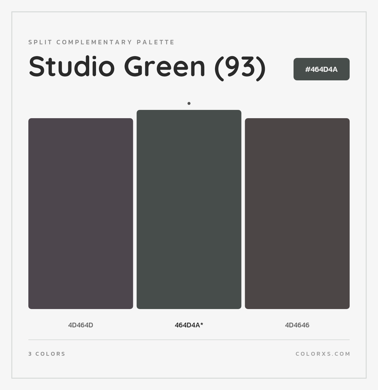 Studio Green (93) - Split-Complementary Color Palette