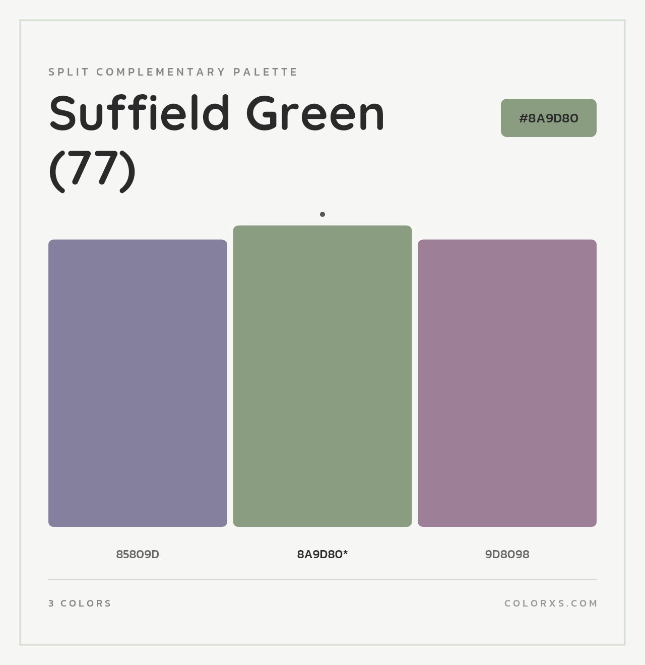 Suffield Green (77) - Split-Complementary Color Palette