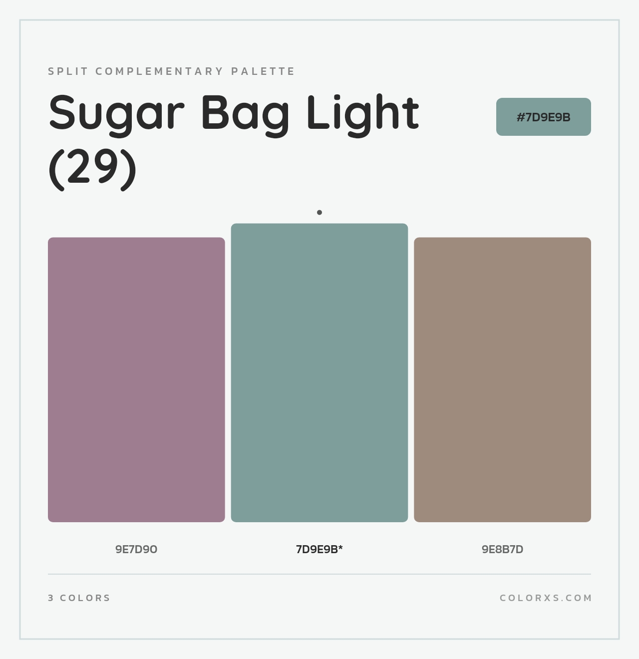 Sugar Bag Light (29) - Split-Complementary Color Palette