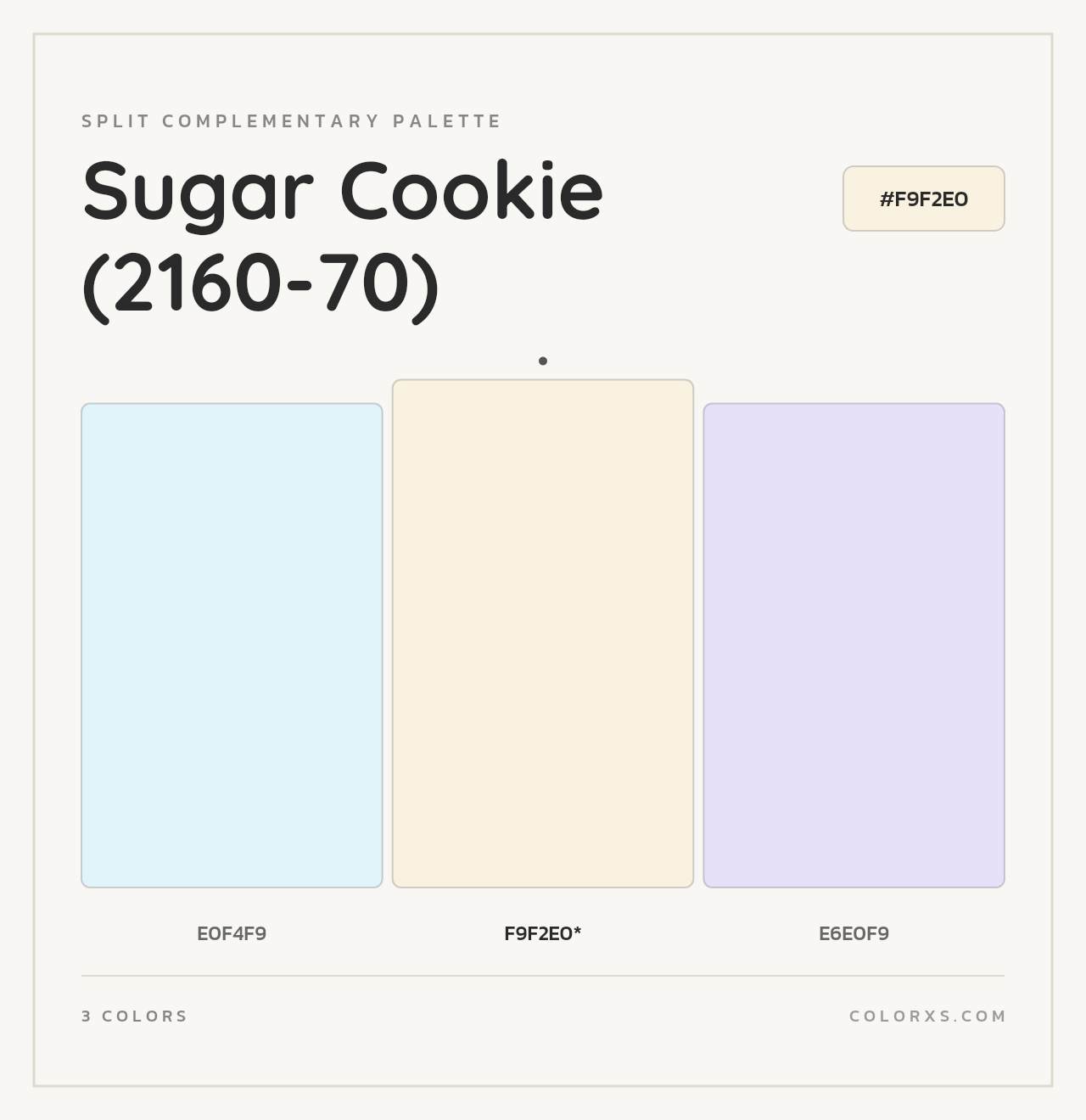 Sugar Cookie (2160-70) - Split-Complementary Color Palette