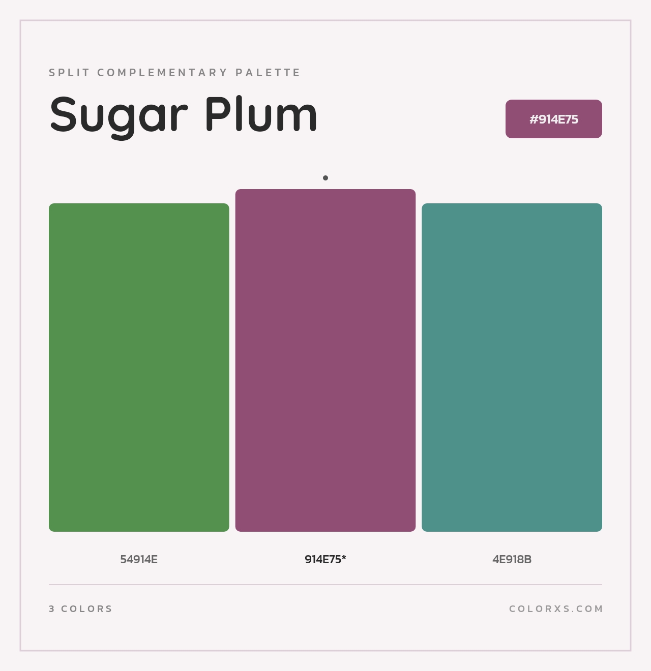 Sugar Plum - Split-Complementary Color Palette
