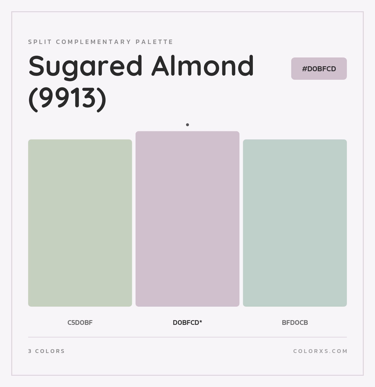 Sugared Almond (9913) - Split-Complementary Color Palette