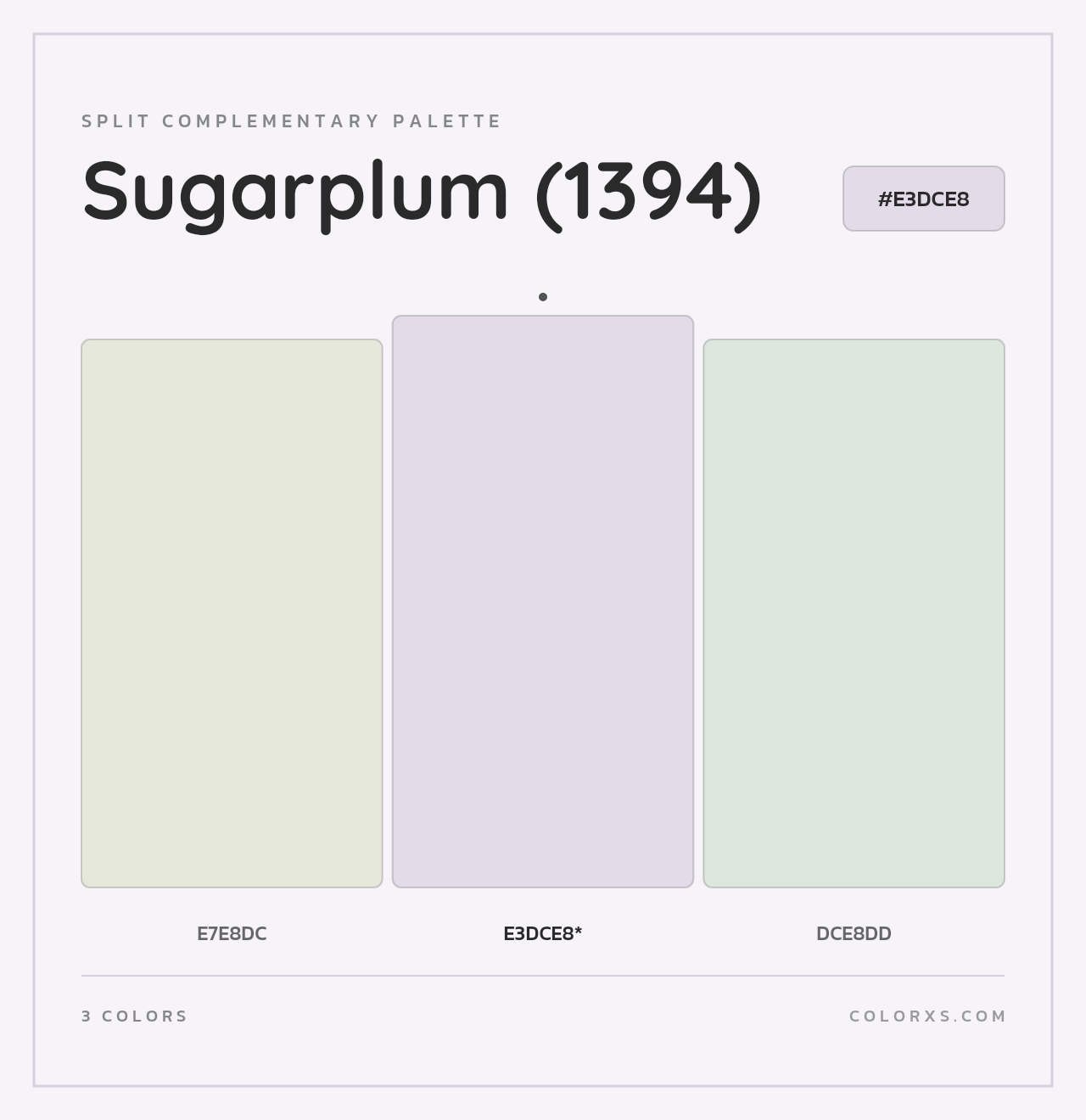 Sugarplum (1394) - Split-Complementary Color Palette