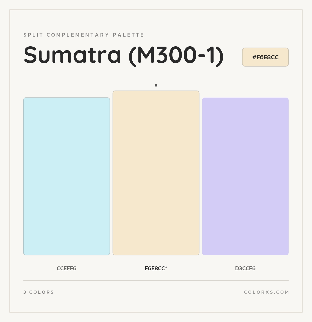 Sumatra (M300-1) - Split-Complementary Color Palette
