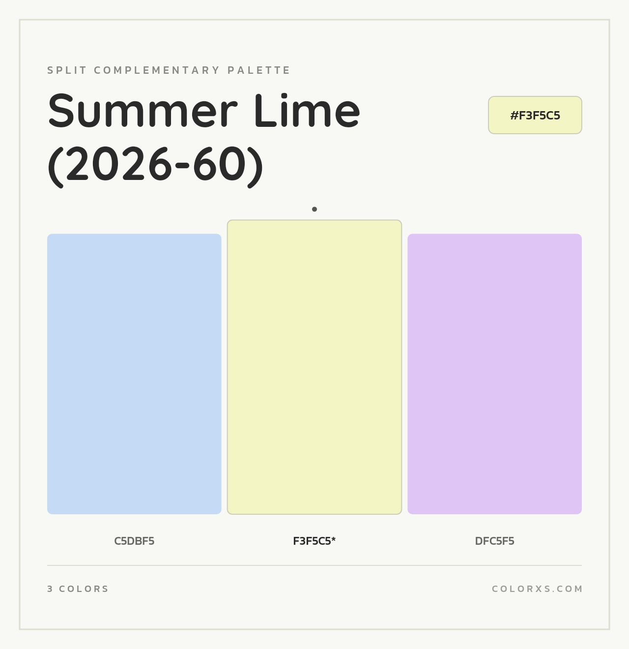 Summer Lime (2026-60) - Split-Complementary Color Palette