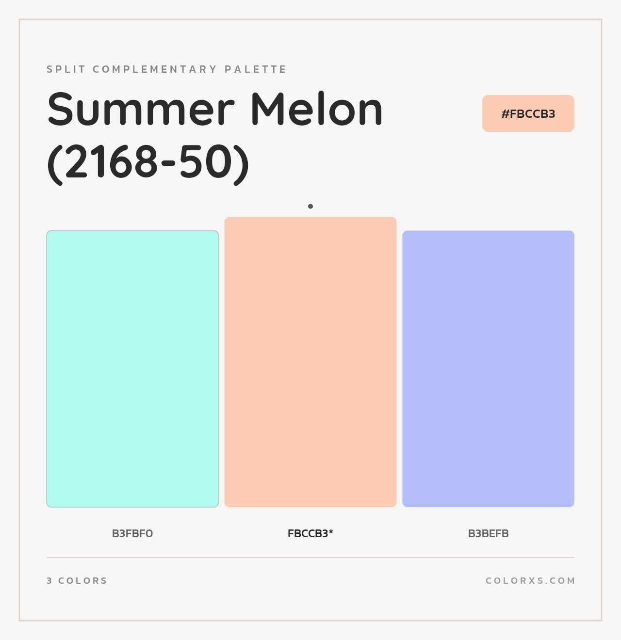 Summer Melon (2168-50) - Split-Complementary Color Palette