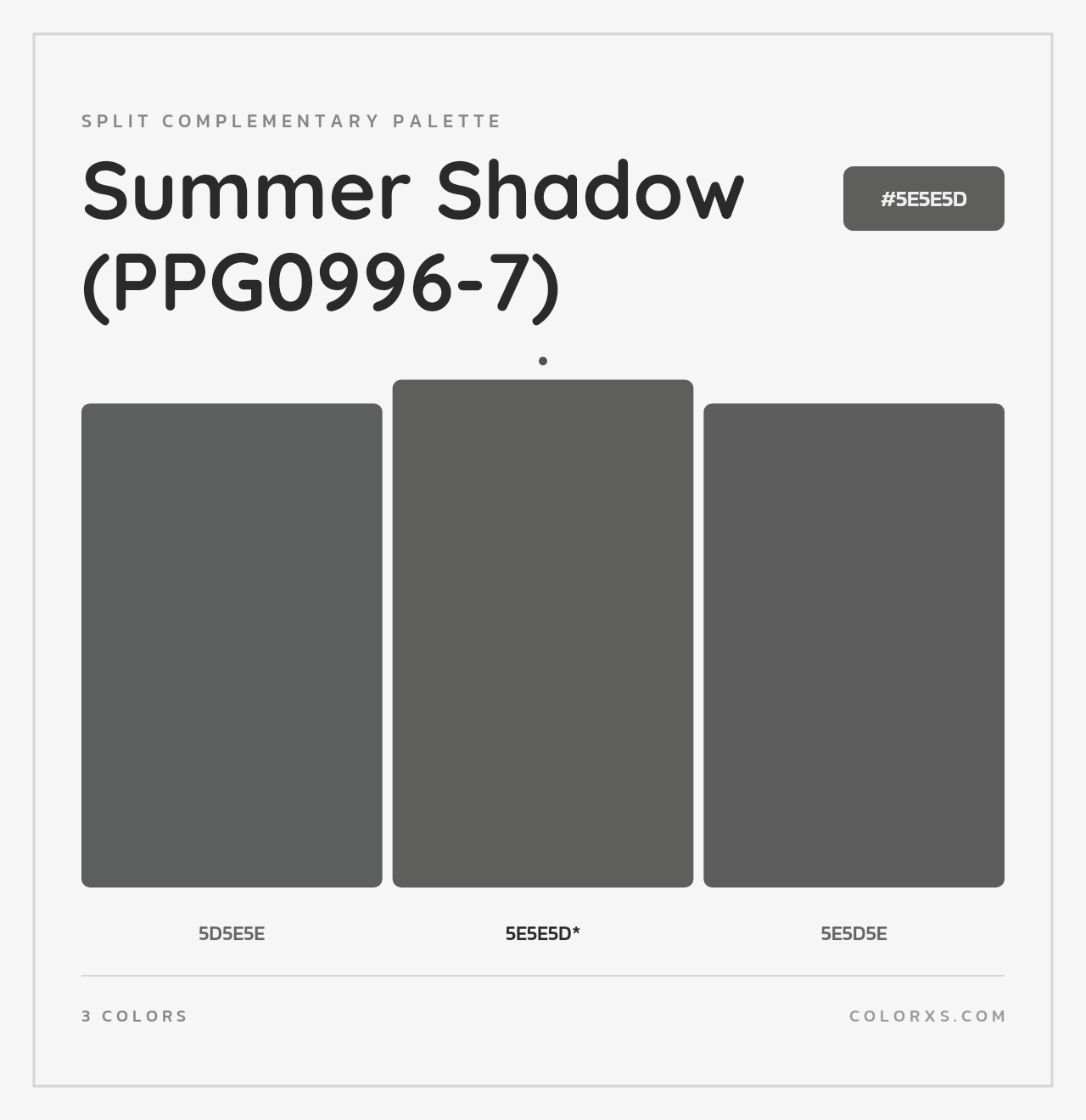 Summer Shadow (PPG0996-7) - Split-Complementary Color Palette
