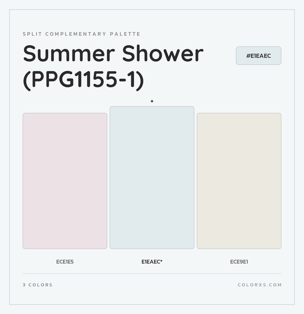 Summer Shower (PPG1155-1) - Split-Complementary Color Palette