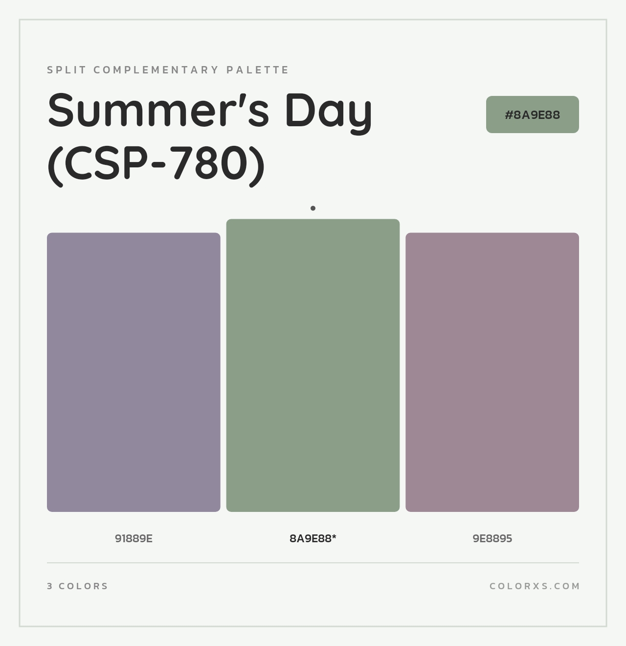 Summer's Day (CSP-780) - Split-Complementary Color Palette