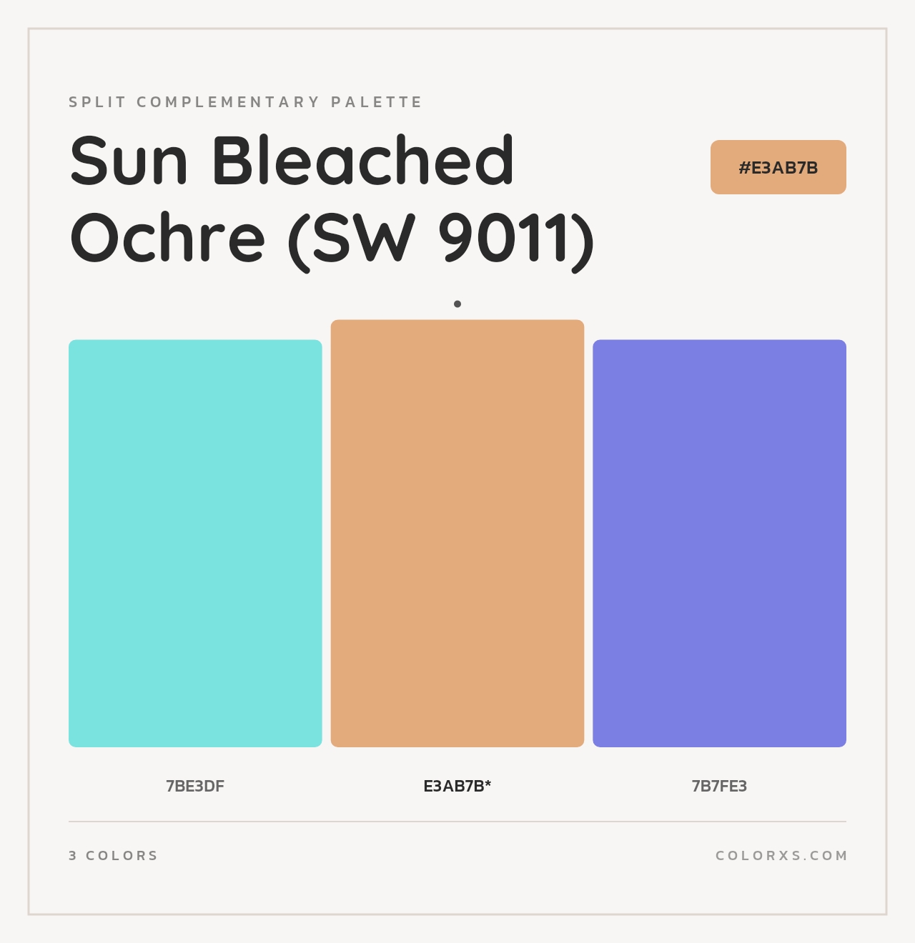Sun Bleached Ochre (SW 9011) - Split-Complementary Color Palette