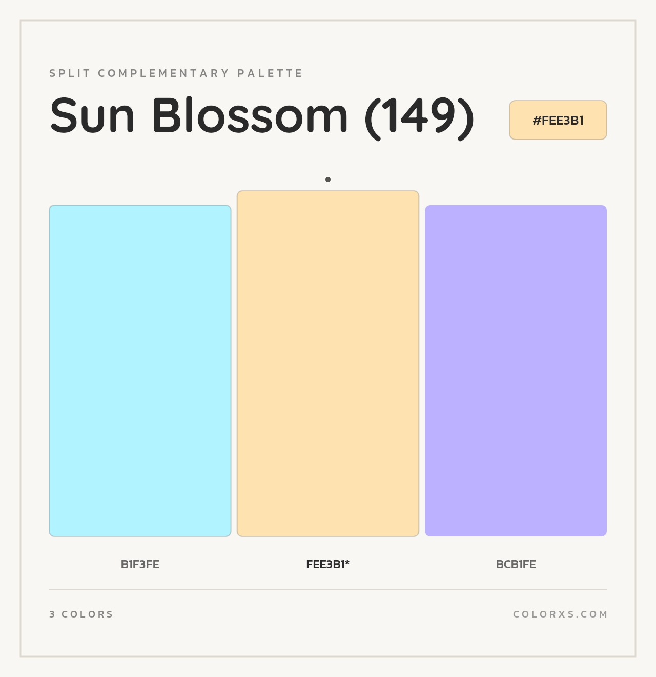 Sun Blossom (149) - Split-Complementary Color Palette