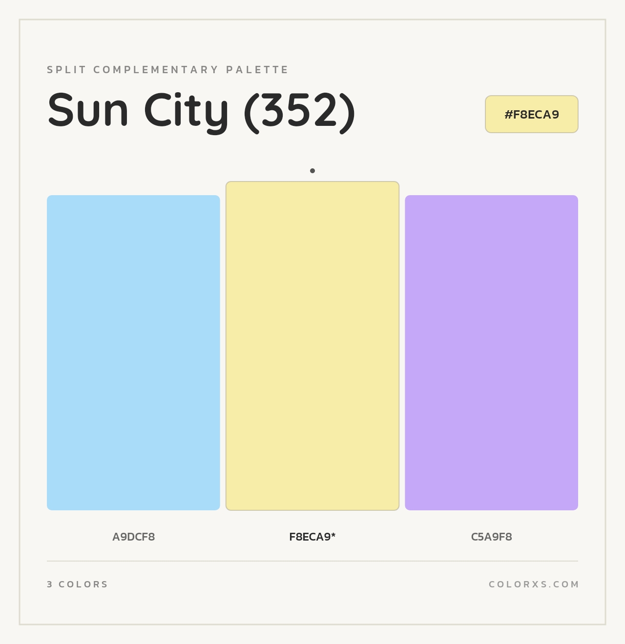 Sun City (352) - Split-Complementary Color Palette