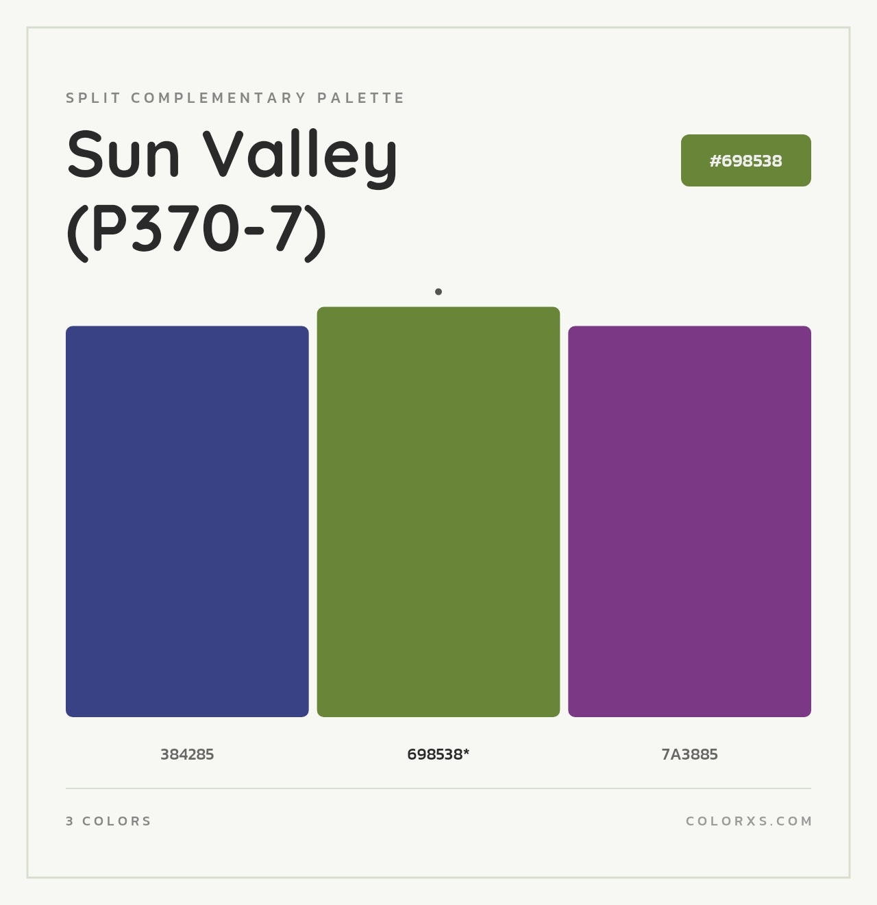 Sun Valley (P370-7) - Split-Complementary Color Palette
