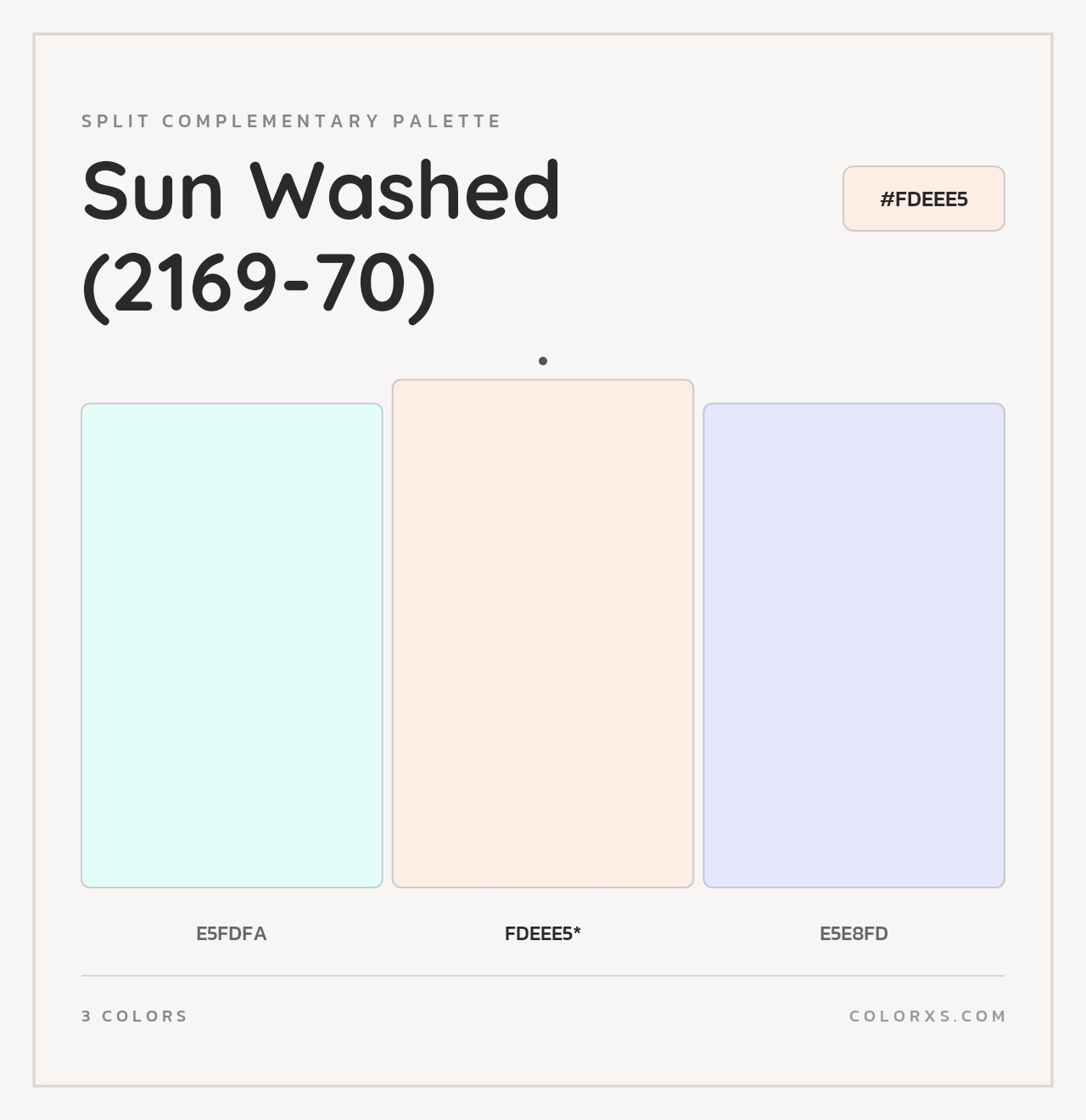 Sun Washed (2169-70) - Split-Complementary Color Palette