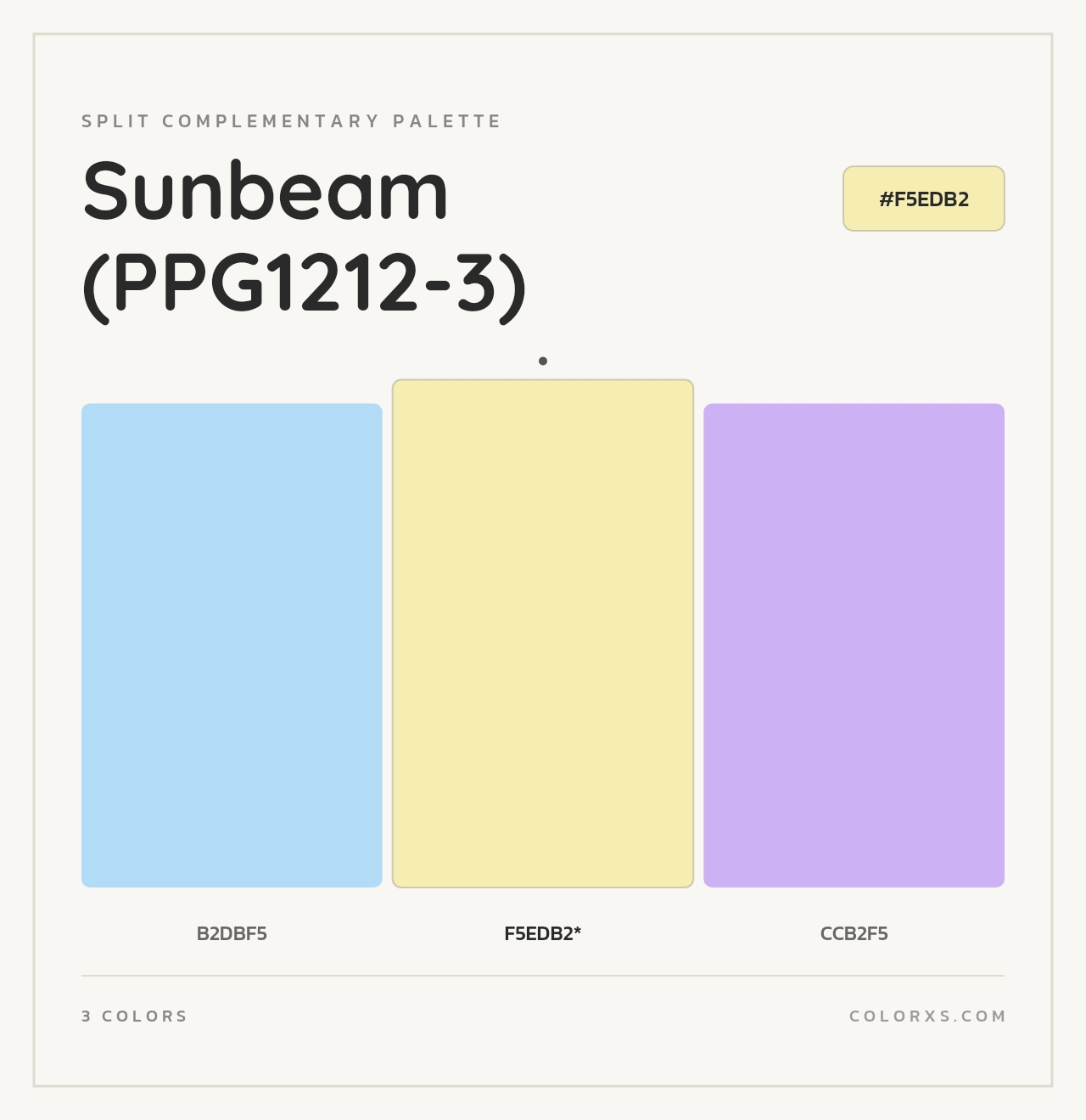 Sunbeam (PPG1212-3) - Split-Complementary Color Palette