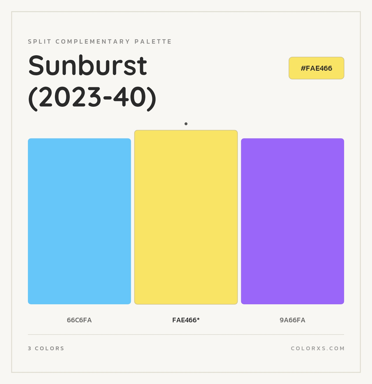 Sunburst (2023-40) - Split-Complementary Color Palette