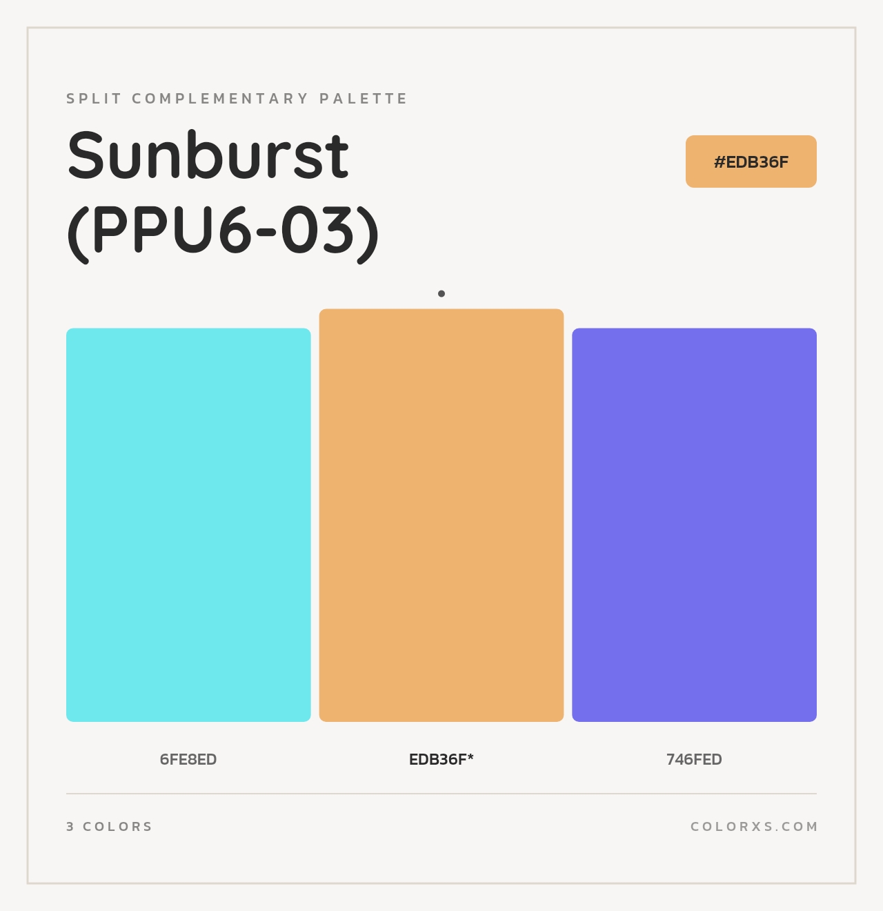 Sunburst (PPU6-03) - Split-Complementary Color Palette
