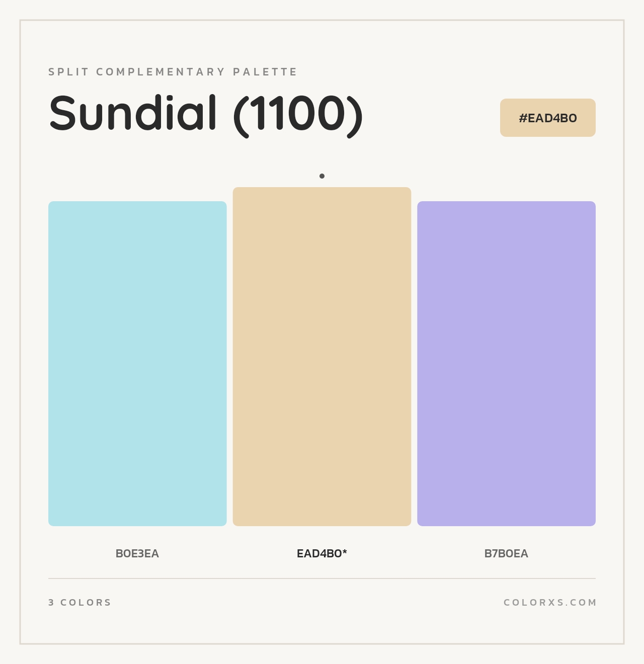 Sundial (1100) - Split-Complementary Color Palette
