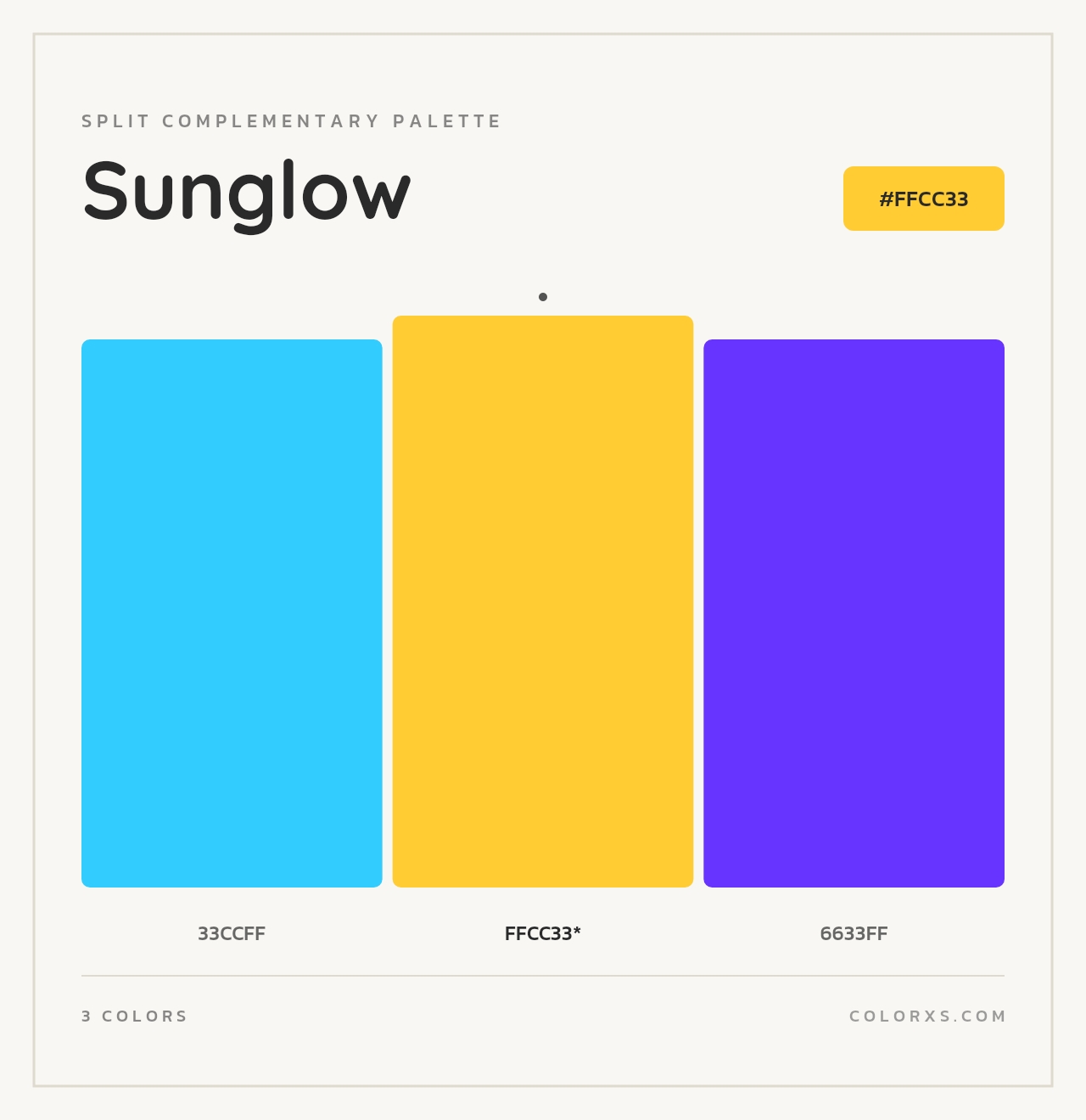 Sunglow - Split-Complementary Color Palette